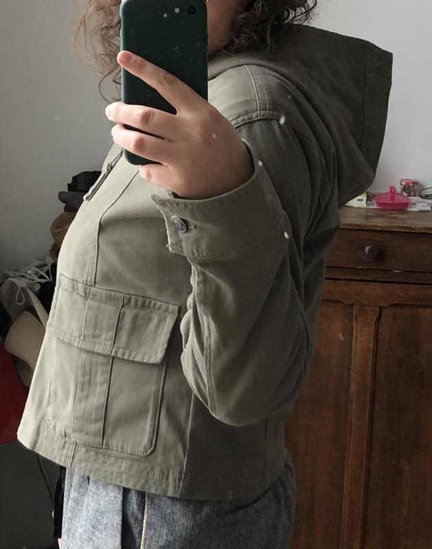 Hollister cropped cheap utility jacket