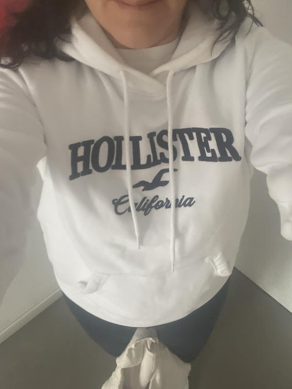 Hollister Floral Logo Graphic Hoodie in White for Men – LondonShop Maroc