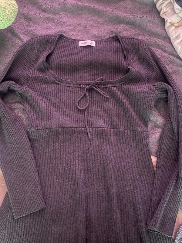 black and cream knitted dress Black Brown and Cream Knit Jumper Dress