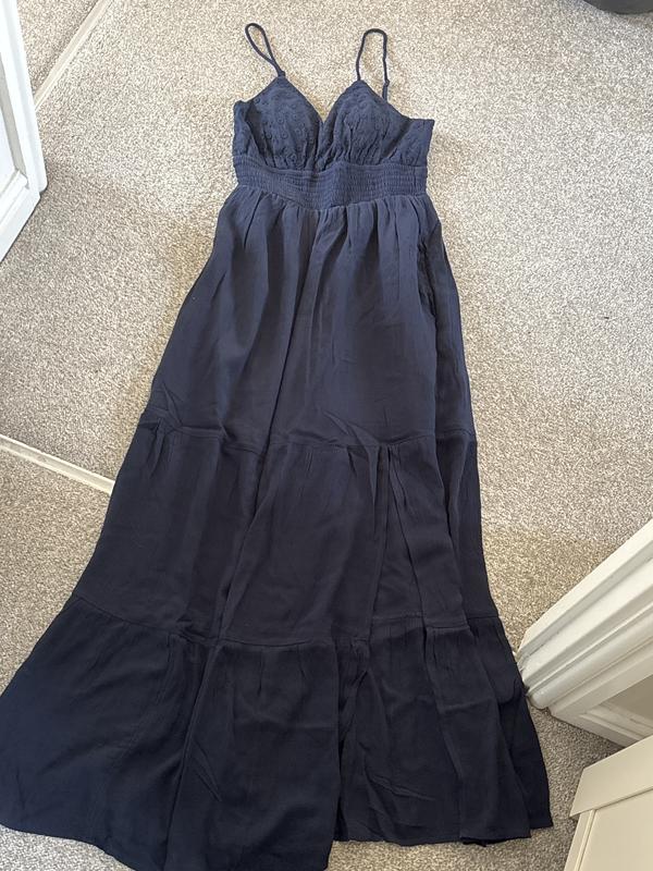 sachin and babi light blue dress Plus Size Embroidered Waistband Velvet Look Maxi Dress For Women at Saudi