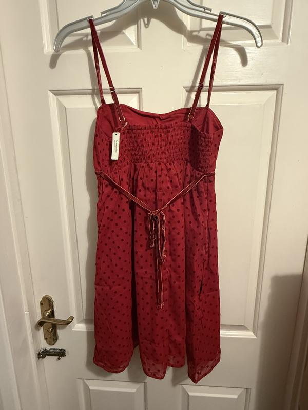 hollister chiffon babydoll dress Hollister Smocked Babydoll Midi Dress Womens Medium Black Floral Chiffon  Sheer