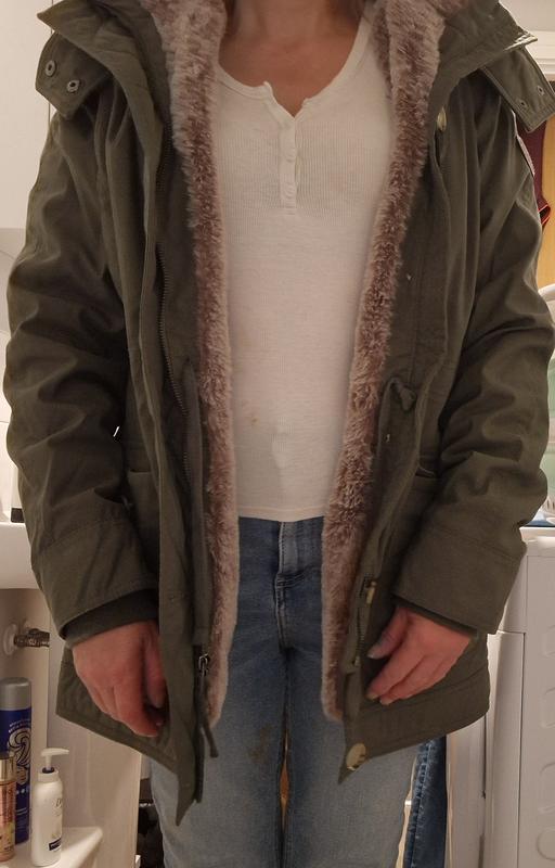 Hollister faux fur lined winter jacket