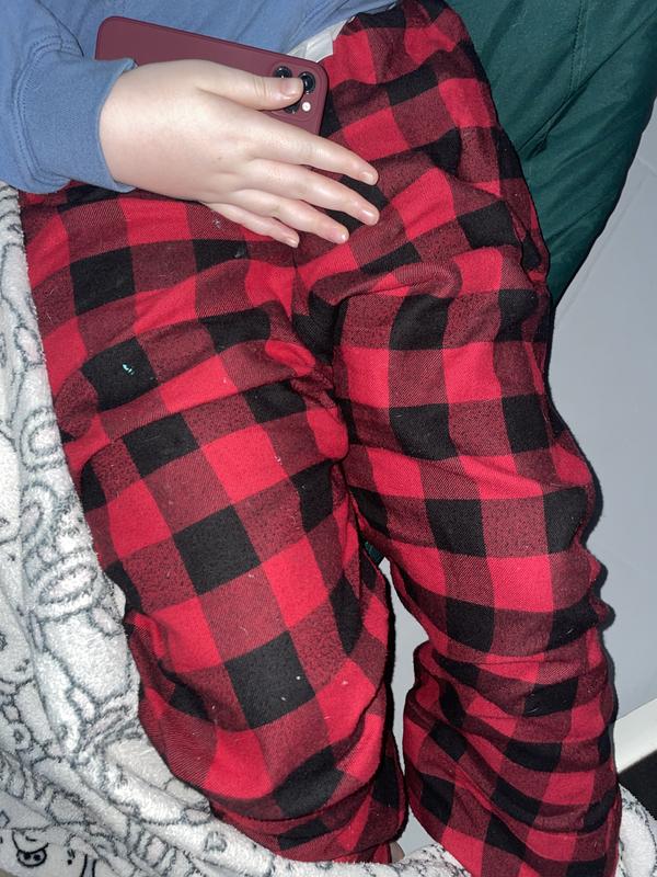 Red Black Squares Plaid Women's Pajama Pants Buffalo Check Loose Wide Leg  Pant Casual Drawstring Sweatpants XS at  Women's Clothing store