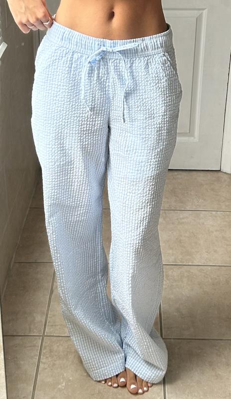 Women's Seersucker Baggy Pull-On Pants | Women's Sale