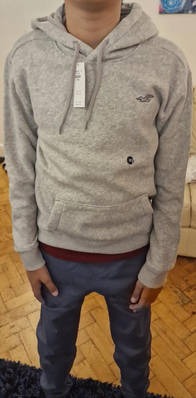 Hollister Feel Good Icon Hoodie in Grey for Men