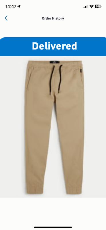 Khaki cheap twill joggers