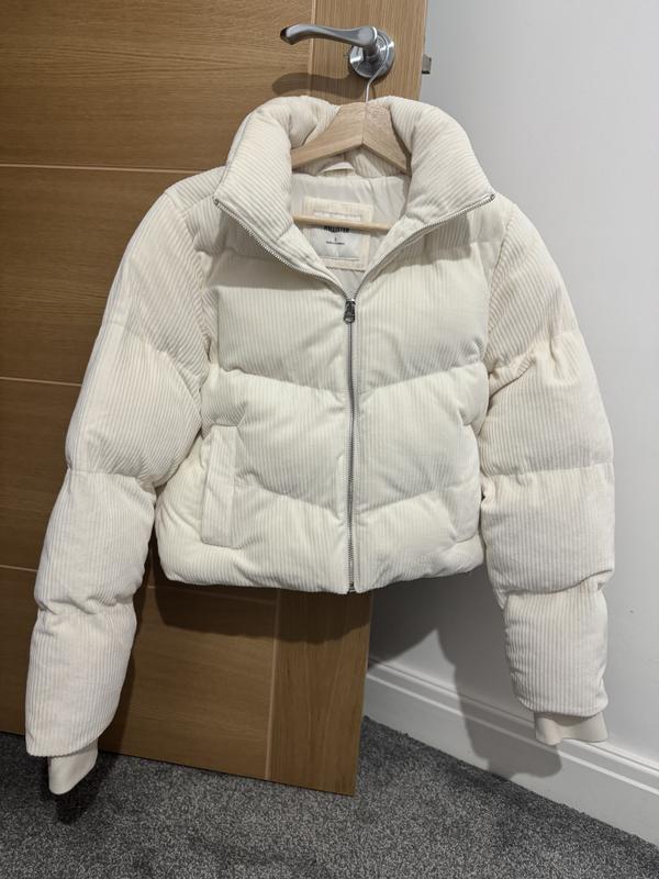 Eaphi CORDUROY PUFFY JACKET手袋付き CORDUROY PUFFY JACKET / ivory , beige / short , 2 2024AW