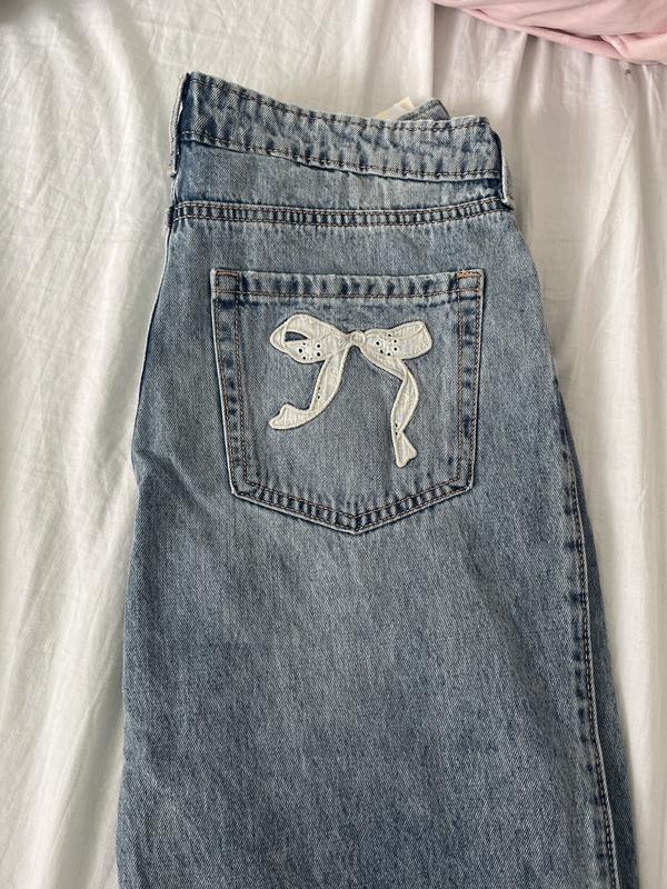 Women's Low-Rise Medium Wash Loose Jeans Women's Sale