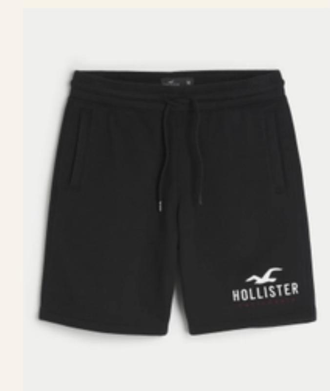 Men s Fleece Logo Shorts 9 Men s Sweatshirts Sweatpants HollisterCo