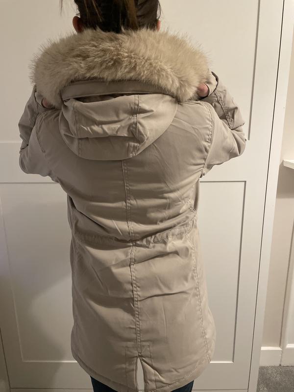 Hollister stretch faux fur lined parka store