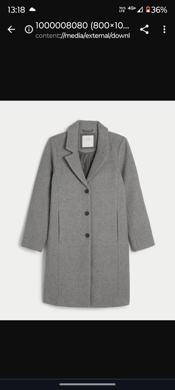 Hollister wool on sale blend coat