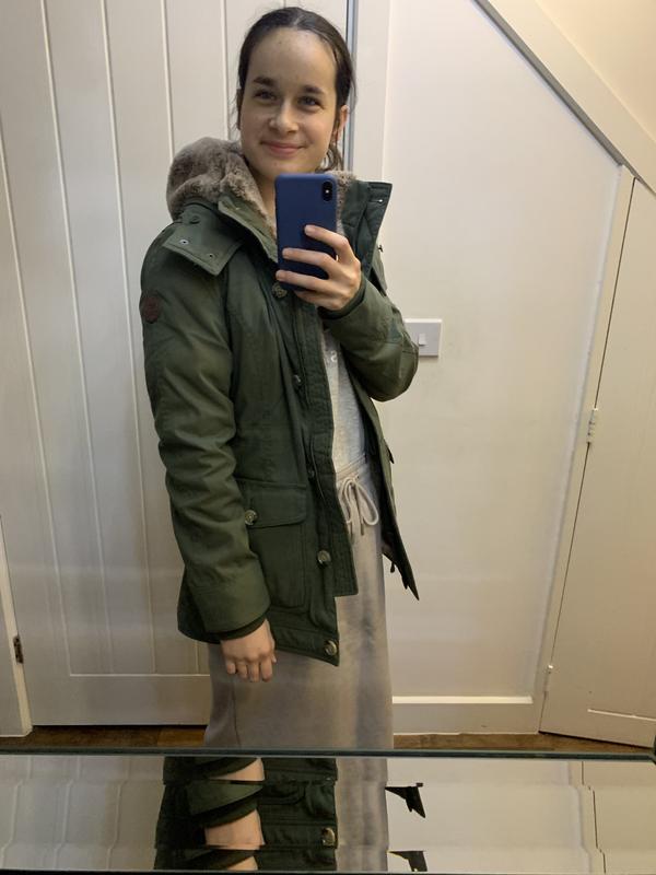 Stretch Cozy-lined Parka from Hollister on 21 Buttons