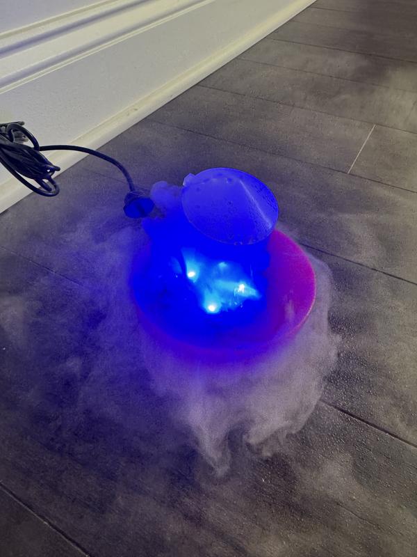FITNATE Three-Head Mist Maker, Larger Fogger with 12 LED Light Fog Machine 1500ML/H Atomizer for Halloween, Pond, Garden, Rockery,Yard | for Halloween