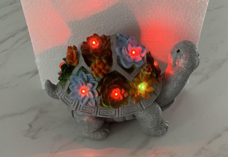HOM 4.92-in H x 3.94-in W Gray Turtle in the Garden Statues department ...