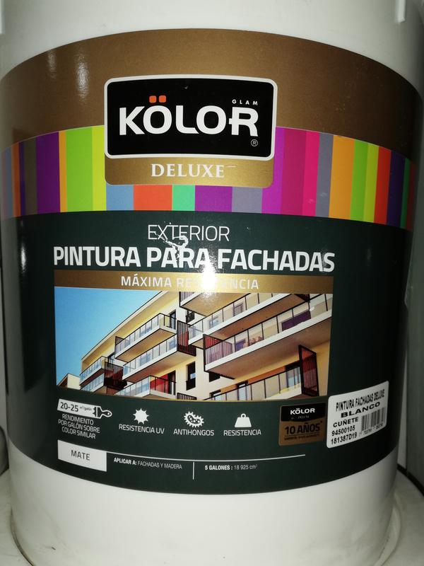 Pintura Deluxe Exterior Blanco 5 Galones