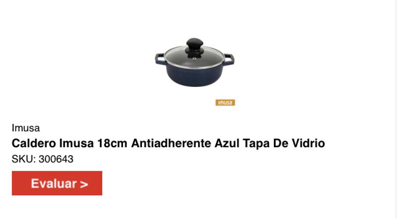 Caldero IMUSA Fusión antiadherente con tapa de vidrio 18 cm - Imusa