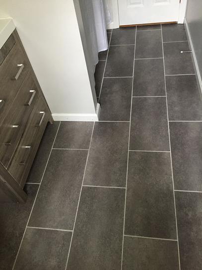 TrafficMASTER Ceramica Coastal Grey 12 in. x 24 in. Vinyl Tile Flooring ...