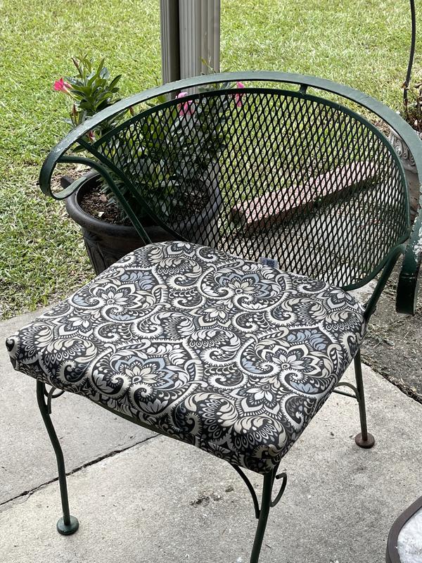 ARDEN 19 in x 18 in Pool Blue Leala Rectangle Outdoor Seat Pad