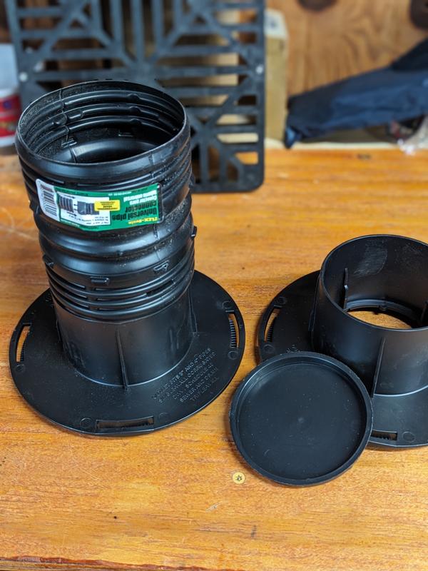 NDS 9 in. x 9 in. Plastic Square Drainage Catch Basin in Black, 2