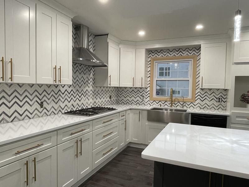 Glacier Edge White and Gray 9.875 in. x 11.25 in. Chevron Honed Marble Floor and Wall Mosaic Tile (0.771 sq. ft./Each) Glacier Edge White and Gray 9.875 in. x 11.25 in. Chevron Honed Marble Floor and Wall Mosaic Tile (0.771 sq. ft./Each)