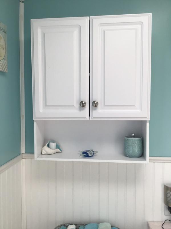 Glacier Bay 23.1 in. W x 27.9 in. H White Rectangular Medicine Cabinet without Mirror with Adjustable Shelves