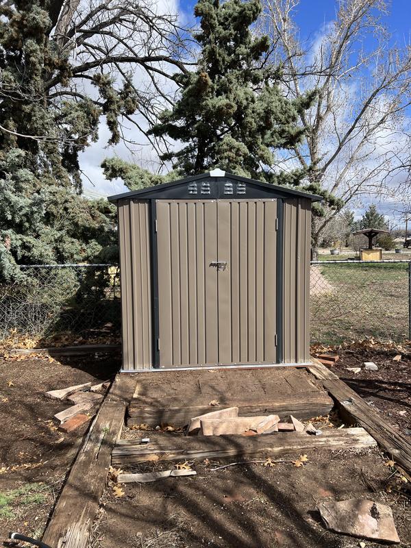 Have a question about Tozey 6 ft. W x 8 ft. D Outdoor Storage