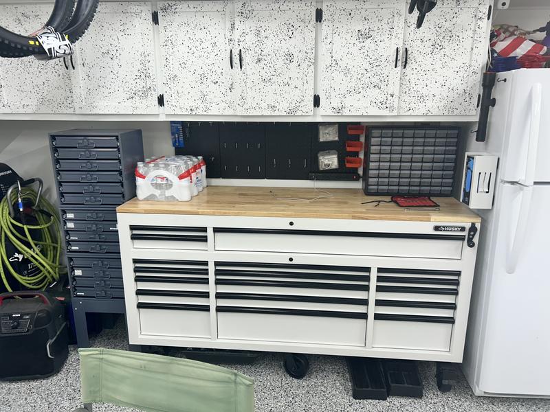 Husky Tool Storage 72 in. W Standard Duty Gloss Blue Mobile