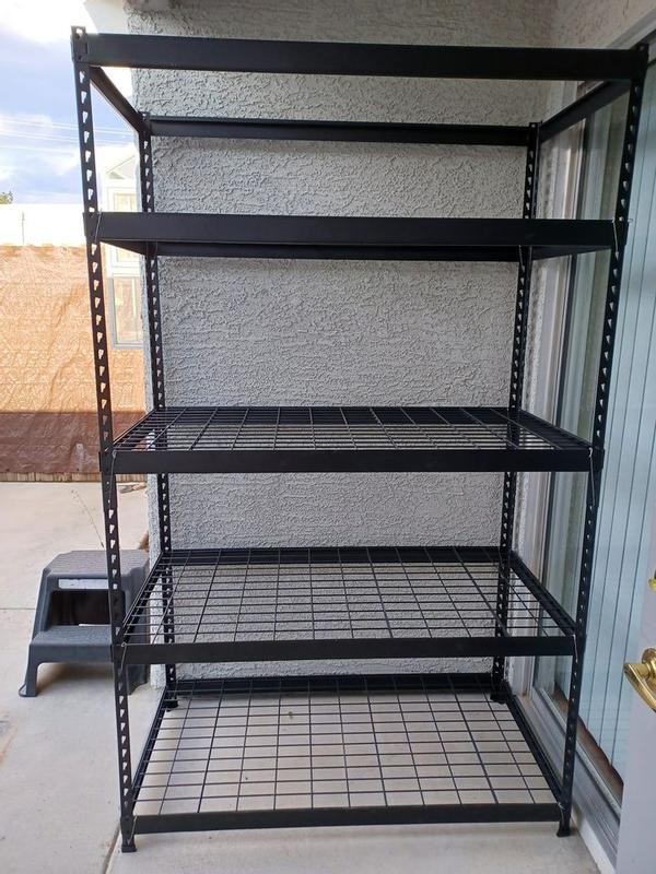 Husky 5-Tier Heavy Duty Boltless Steel Garage Storage Shelving Unit in  Black (48 in. W x 78 in. H x 24 in. D) N2R482478W5B - The Home Depot