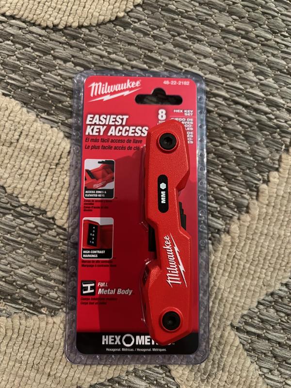 Milwaukee Folding Metric Hex Key Set (8-Piece) 48-22-2182 - The