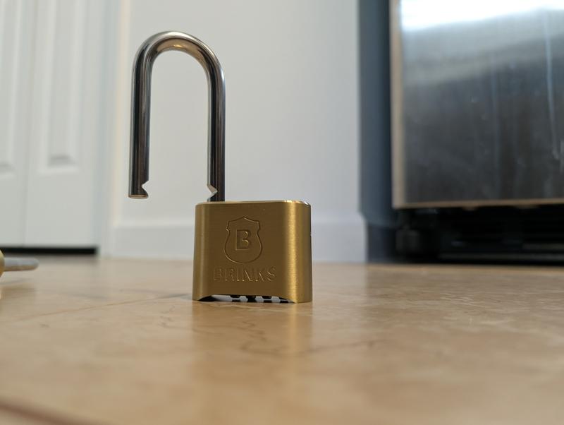 Brinks 2-1/4 in. (50 mm) Solid Brass 4-Dial Resettable Combination