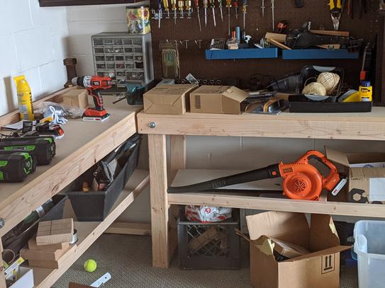 Signature Development 72 In Fold Out Wood Workbench Wkbnch72x22