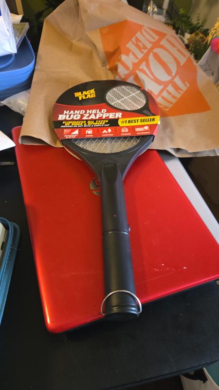 Black Flag Portable Handheld Bug Zapper Insect Killer Racket