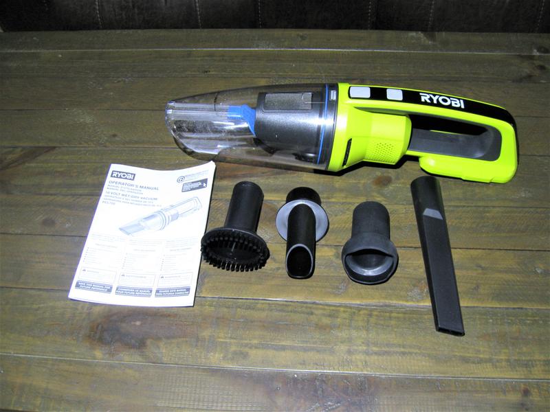 RYOBI ONE+ 18V Cordless Wet/Dry Hand Vacuum Kit with 2.0 Ah