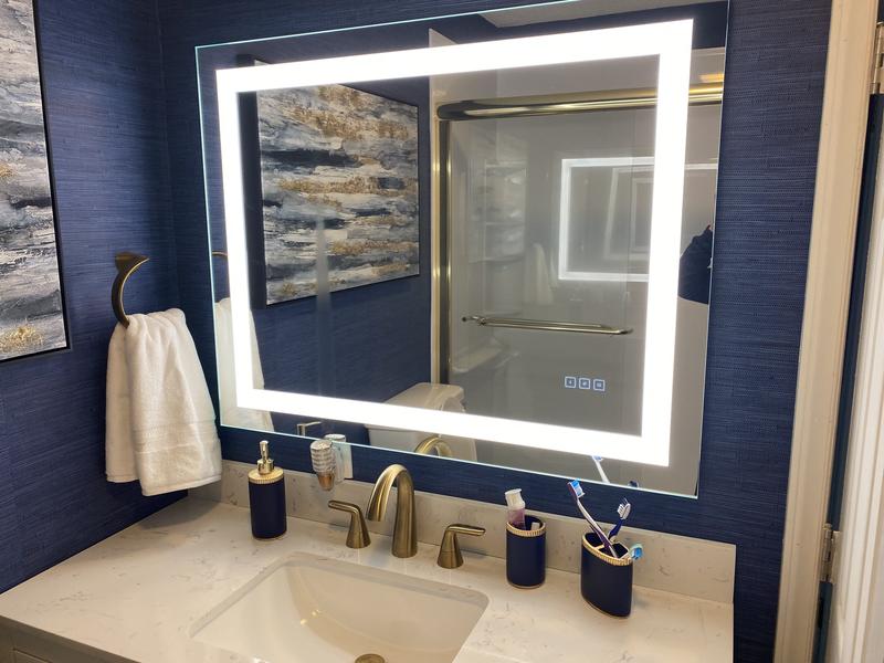 KINWELL 36 in. W x 24 in. H Rectangular Frameless LED Light