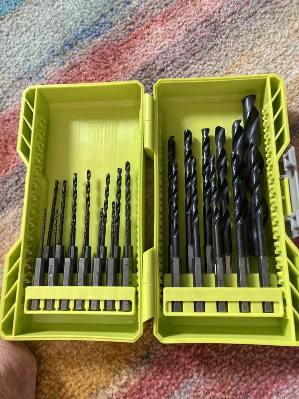 びびっと RYOBI Black Oxide Hex Shank Twist Drill Bit Set (25-Piece) A972502
