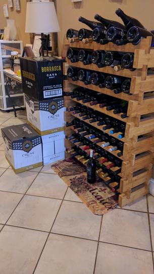 Oceanstar 12 in. x 34.5 in. x 11.88 in. 18-Bottle Stackable Bamboo Wine ...