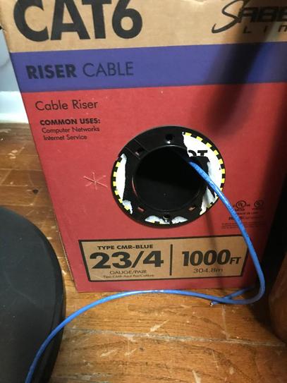 Details about   1 NIB SOUTHWIRE 6RNSM2O CATEGORY 6 RISER CABLE CMR BLUE 1000FT 2 AVAIL 