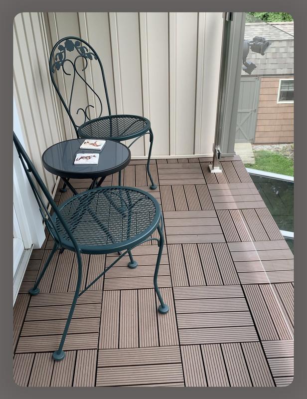 【Adul】PATIO Miniyam 44 Pcs Interlocking Deck Tiles, 12