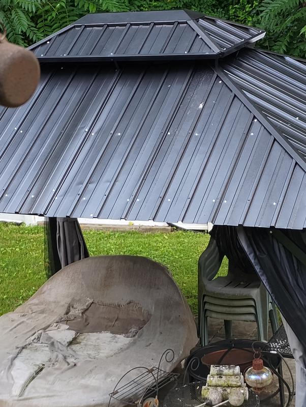 Sizzim 24 ft. x 14 ft. Outdoor Double Roof Hardtop Gazebo with