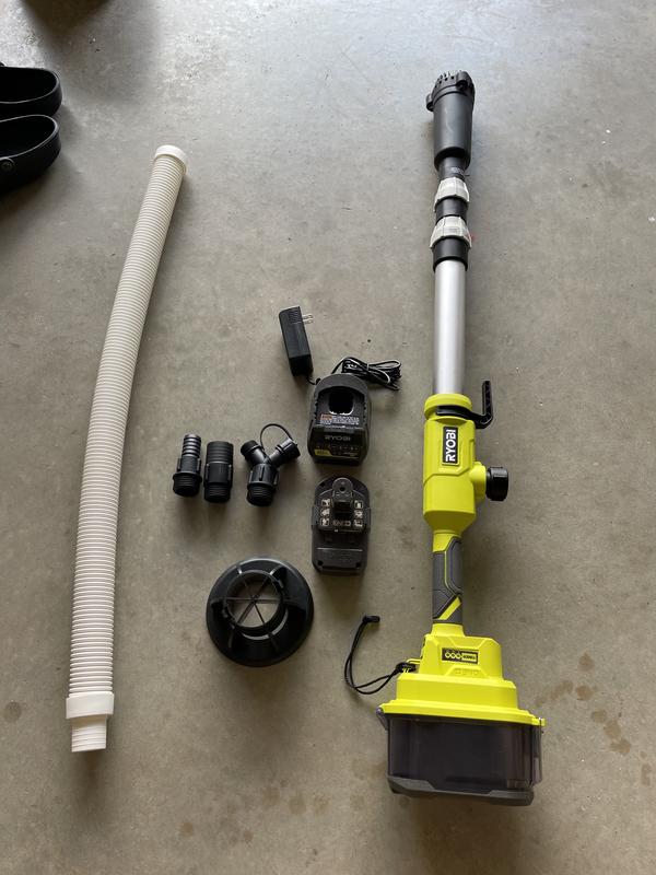 RYOBI (2) ONE+ 18V Cordless 1/6 hp. Telescoping Pole Pumps with (2