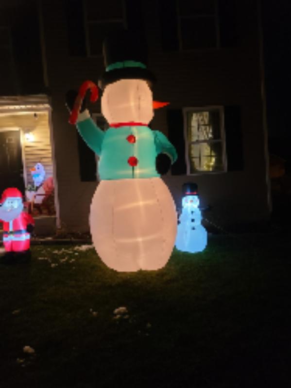 10.99 ft. Airblown Snowman with Scarf Inflatable 21GM12644 10.99 ft. Airblown Snowman with Scarf Inflatable 21GM12644