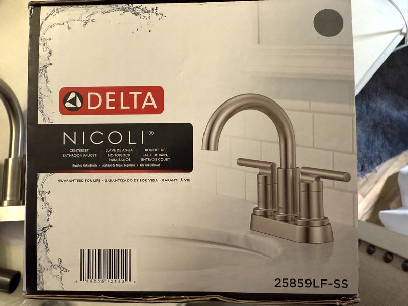Delta Nicoli 4 in. Centerset Double Handle Bathroom Faucet in