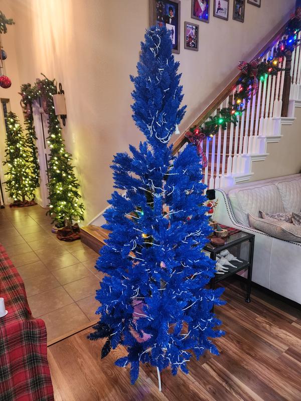 Reviews for VEIKOUS 6 ft. Pre-Lit LED Pencil Slim Artificial