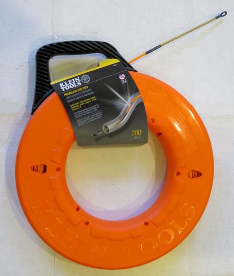 Klein Tools 200 ft. Fiberglass Fish Tape with Spiral Leader 56014