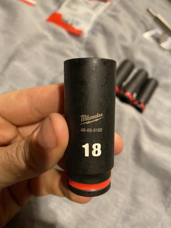 Milwaukee SHOCKWAVE 3/8 in. Drive 16mm Deep 6 Point Impact Socket