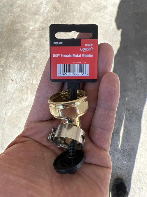 Orbit Grip-Lock 5/8 In. Zinc Female Hose-Coupling Repair Mender Hose And Sprinkler Repair 27098
