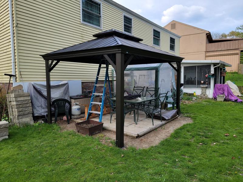 【kazoo】 KOZYARD Alexander 12 ft. x 16 ft. Aluminum Gray Hardtop