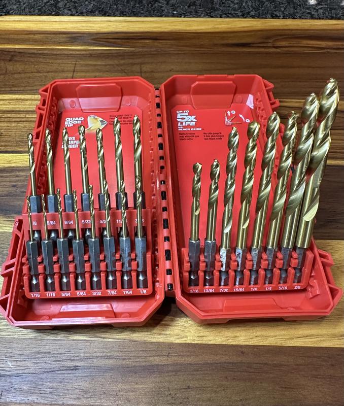 Milwaukee Cobalt Red Helix Twist Drill Bit Set for Drill Drivers