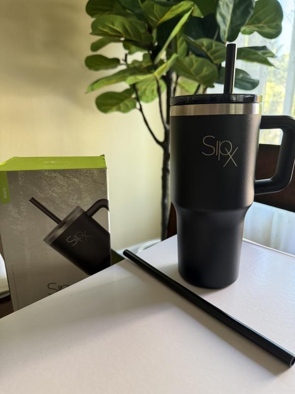 40 oz. - Black, Stainless Steel Insulated Tumbler with Handle and