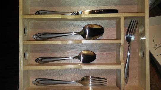 Hampton Forge 5-teiliges Besteck-Set St. Laurent – 18/10 Edelstahl, Mit Dunklen Pakkawood-Griffen